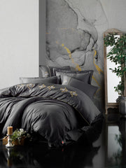 King - Anthracite - Anthracite Gold White