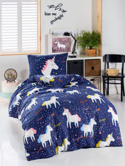Magic Unicorn - Dark Blue White Yellow Pink Orange