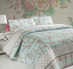 Birdcage - Turquoise - Turquoise White Beige Pink