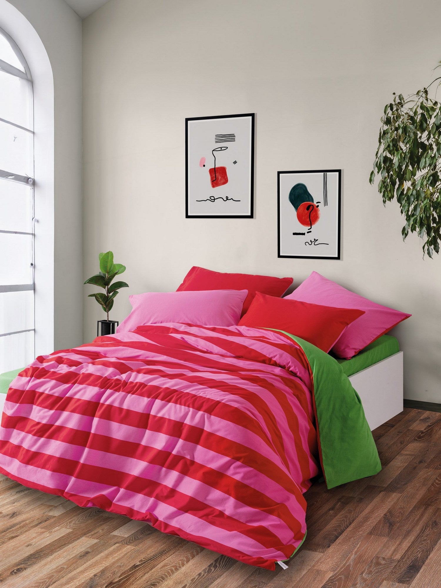 Cherie - Green - Green Pink Fuchsia