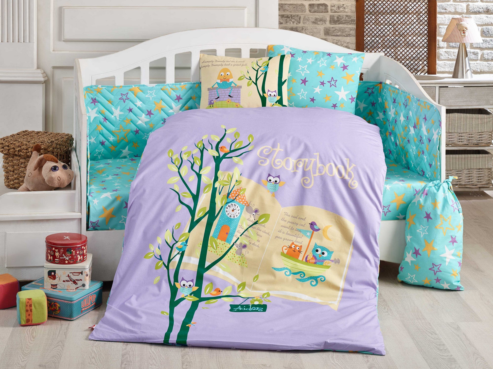Dream Clock - Lilac - Lilac Mint Green White Yellow