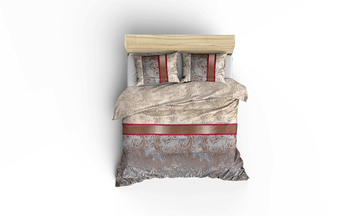 Basilisk - Cream Beige Grey Claret Red White