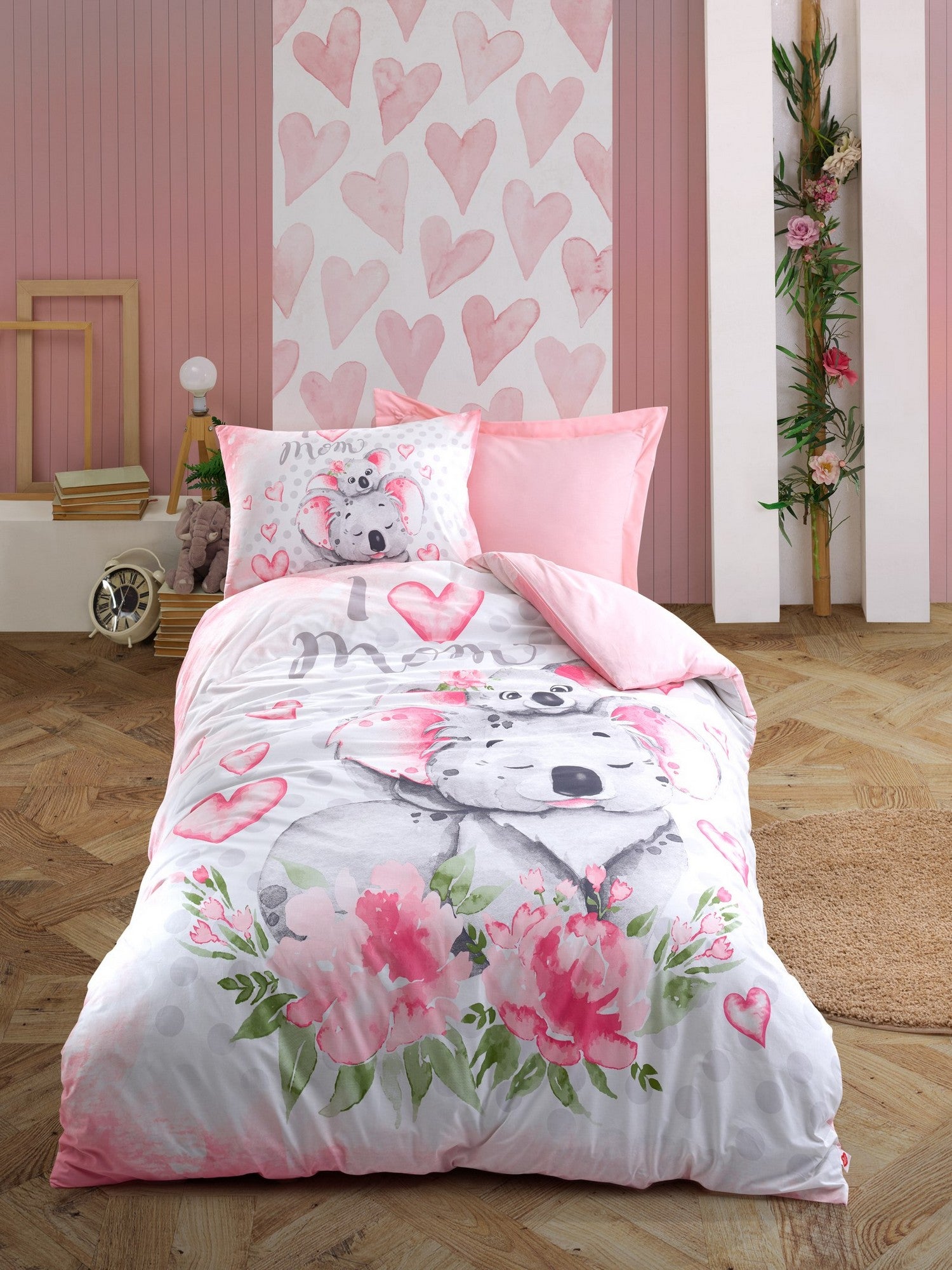 Koala - Pink - Pink White Green Grey