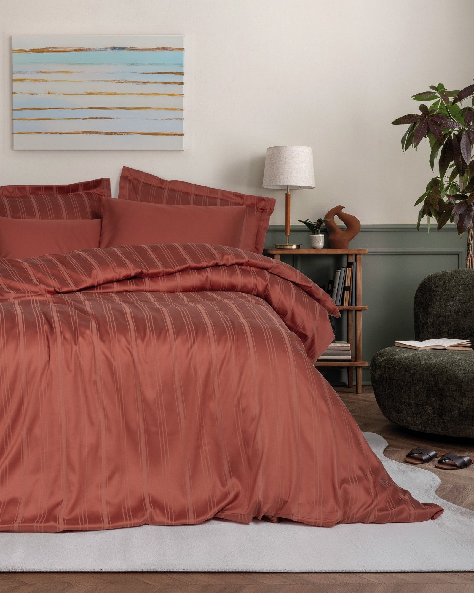 Bamboo Stripe - Tile Red