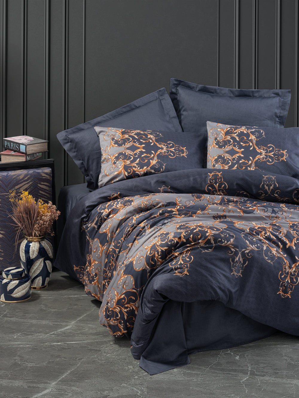 Sarina - Dark Blue - Dark Blue Gold