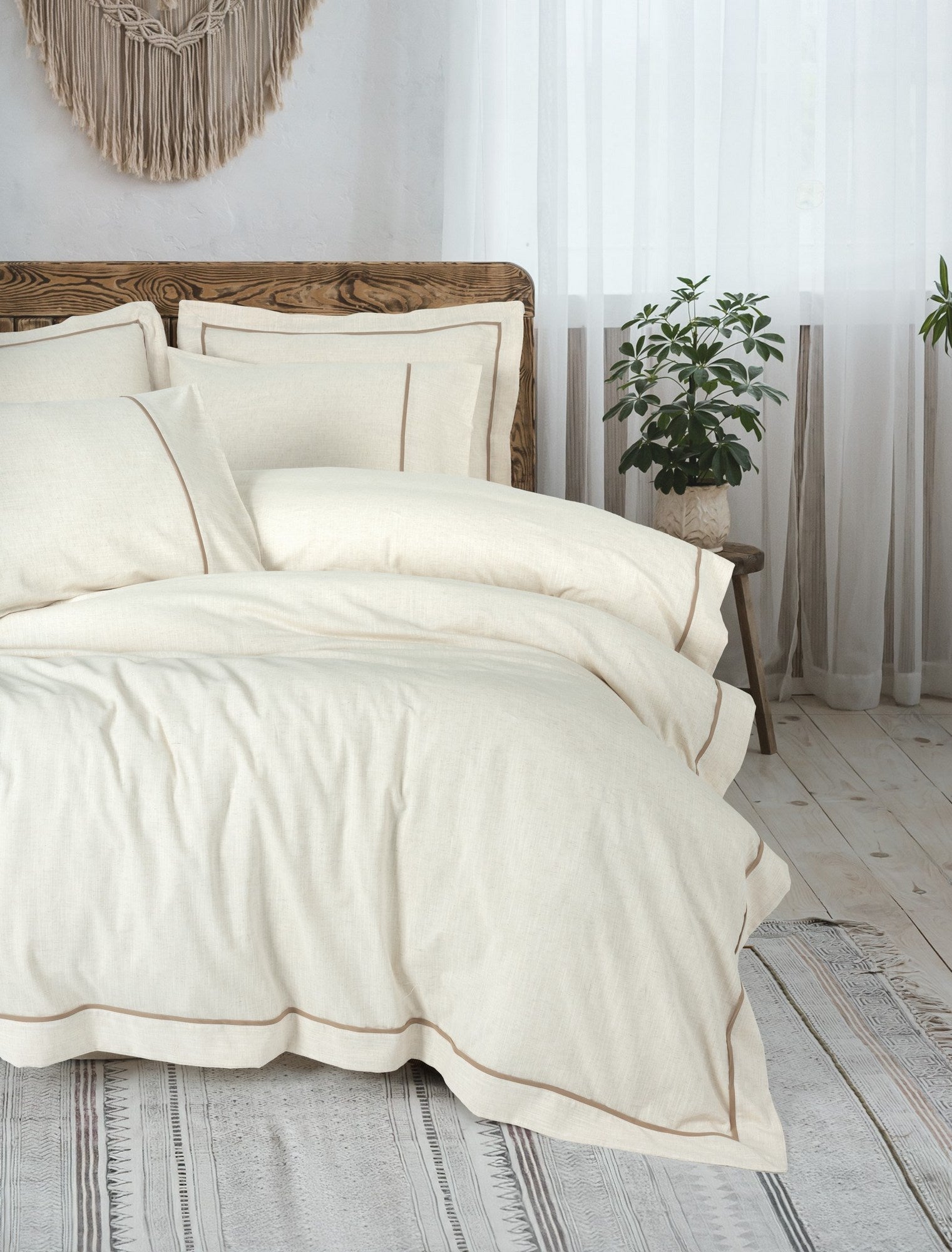 Banded - Brown - Brown Cream
