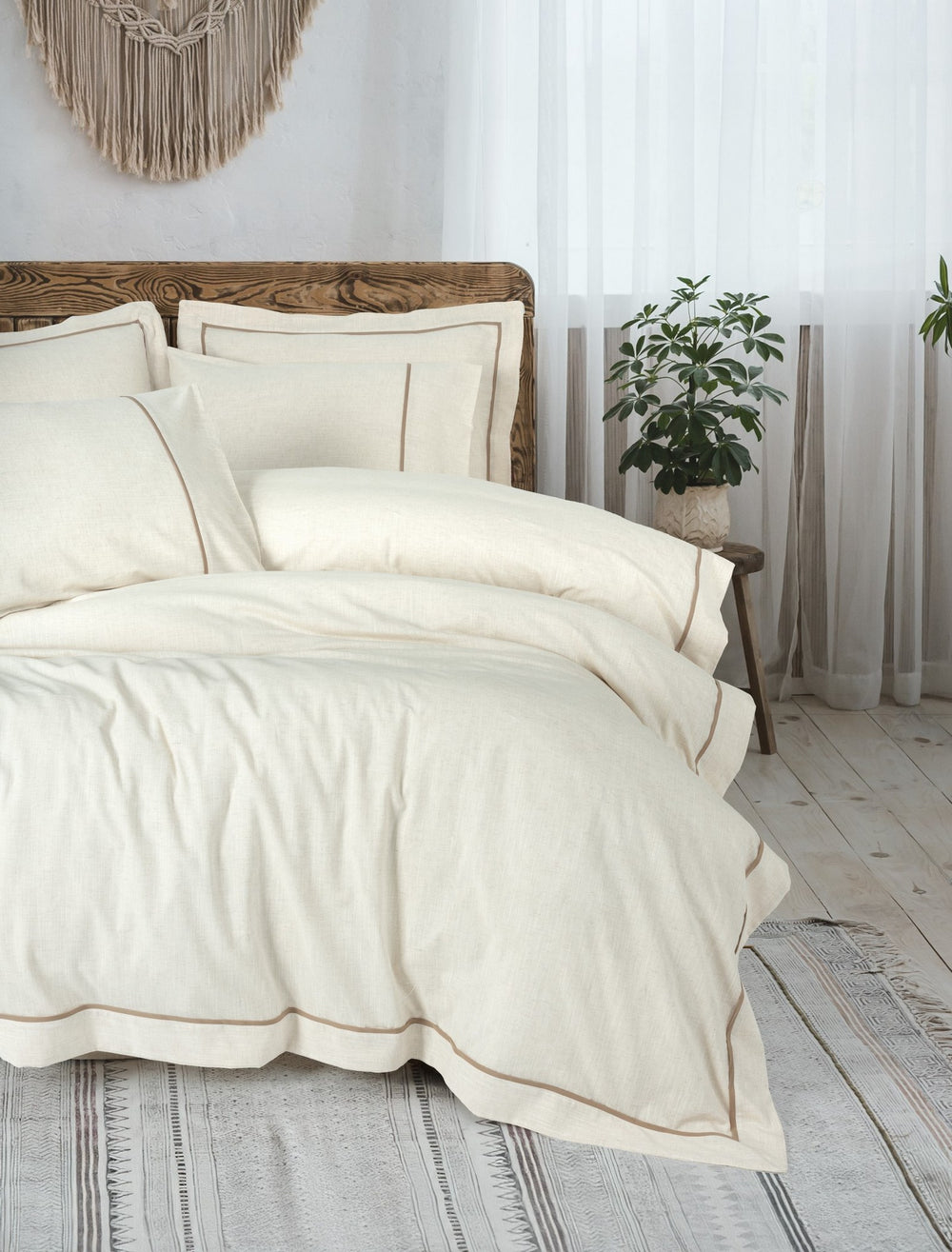 Banded - Brown - Brown Cream