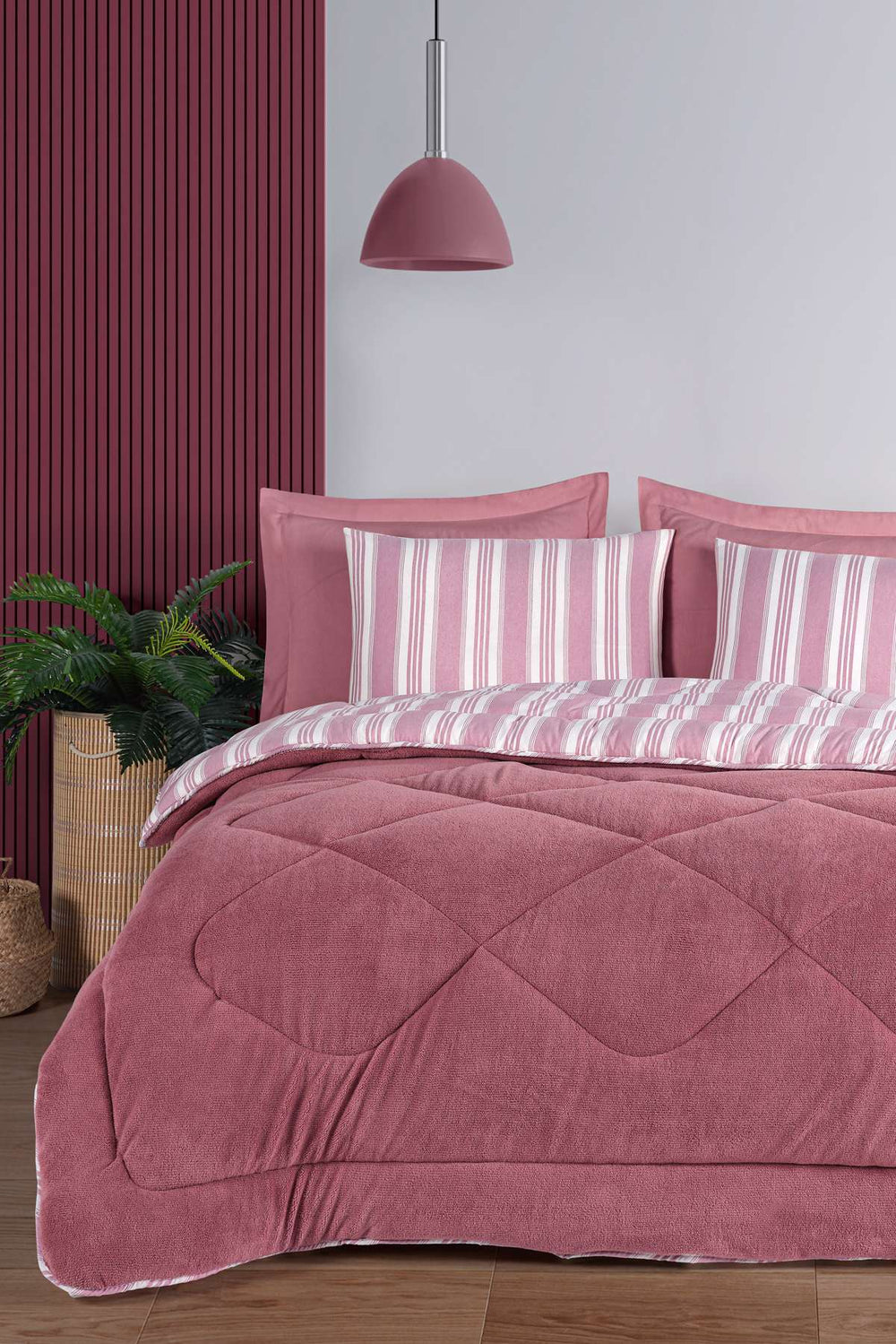 Soft Line - Claret Red