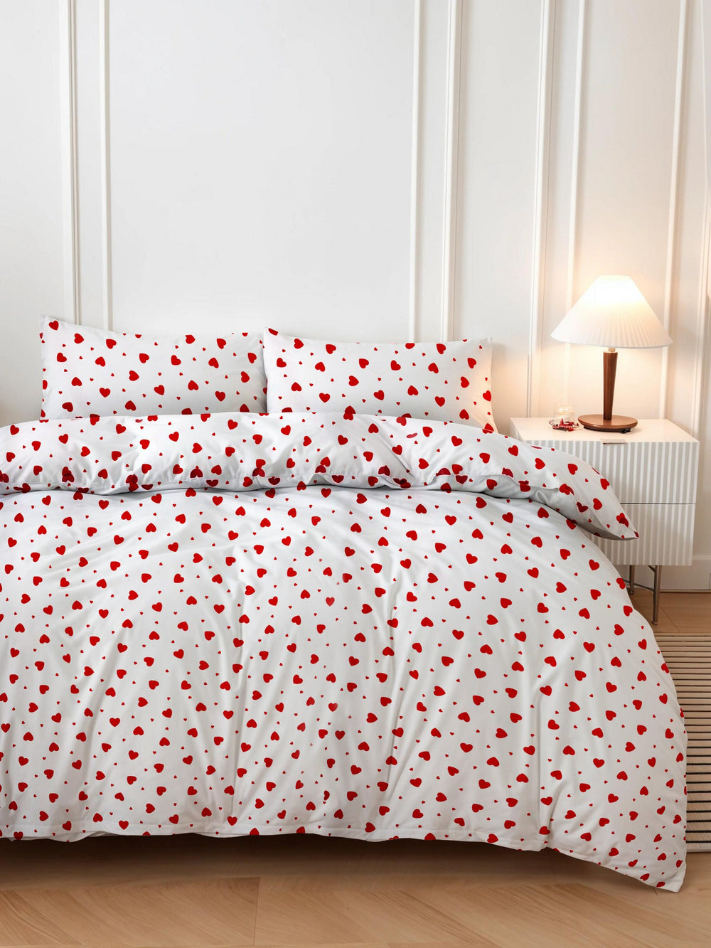 Love Heart - Red White