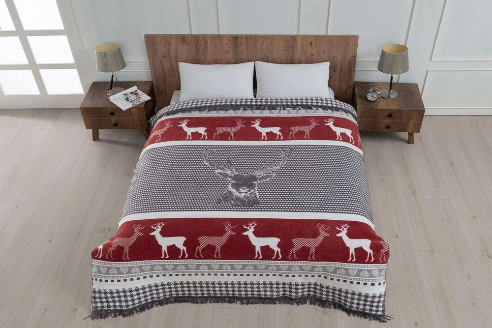 Peaceful - Red White Grey