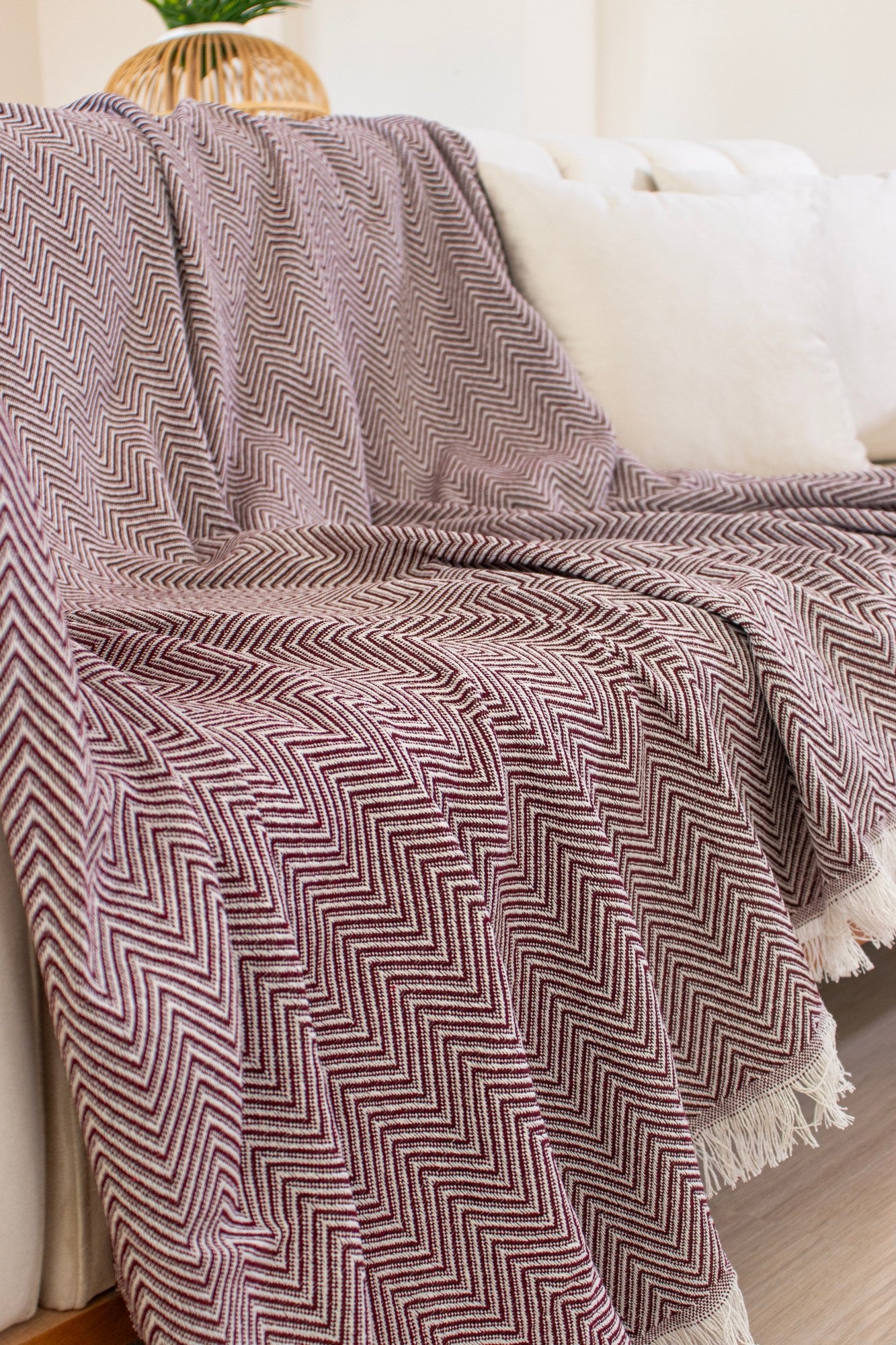 Woven Cozy - Claret Red