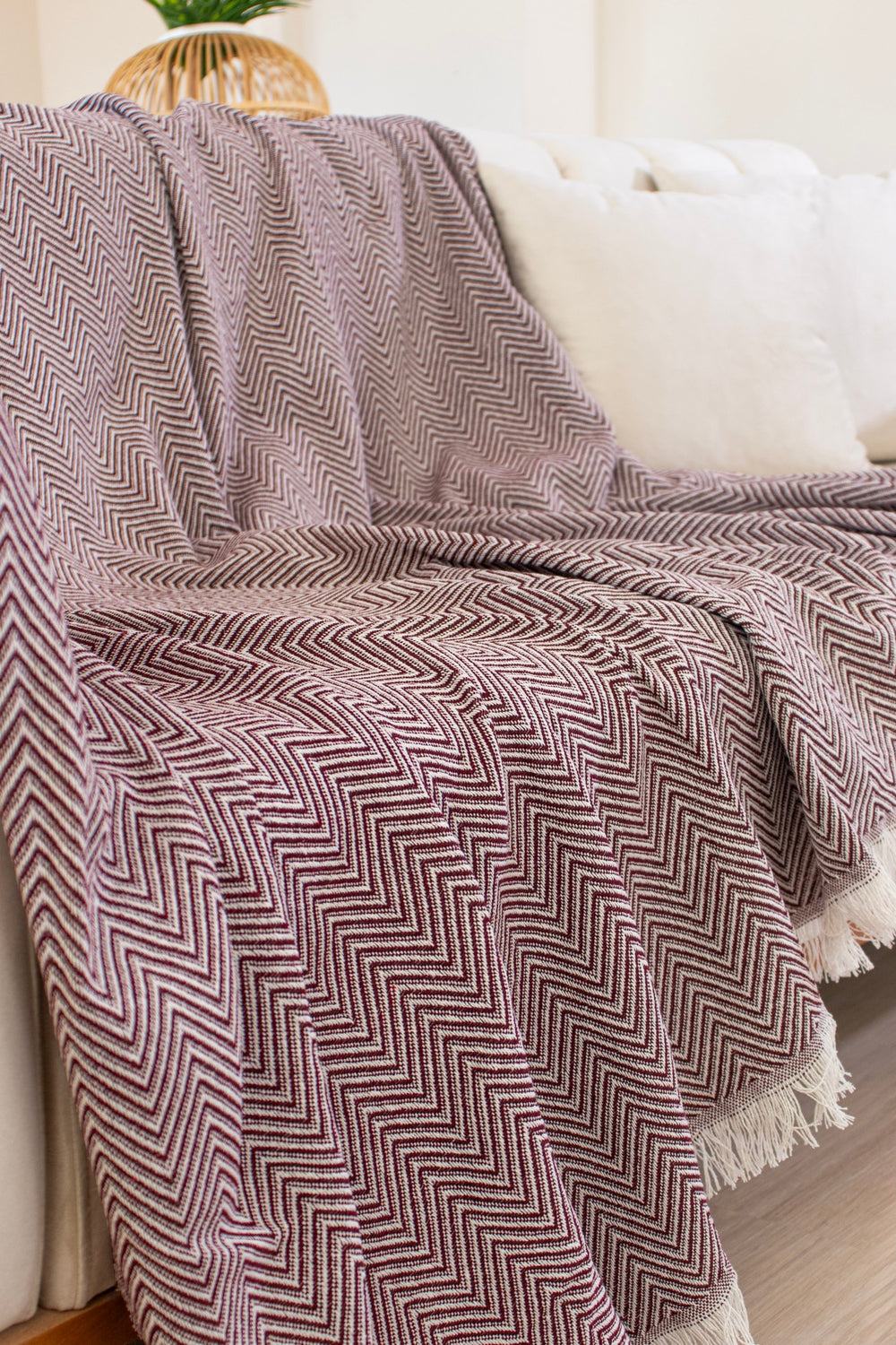 Woven Cozy - Claret Red